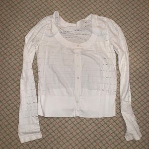 white cardigan